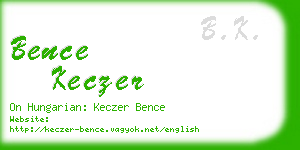 bence keczer business card